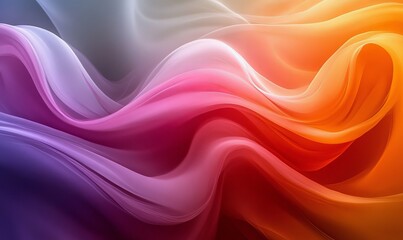Obraz premium Fluid Curves and Vibrant Lines in Abstract Art, Generative AI