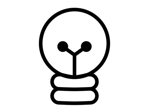recommend clip art: light bulb icon, simple flat style, vector illustration symbol sign logo pictogram template, isolated on white for mobile app, editable
