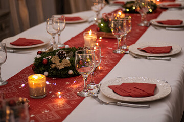 Décorations et table de Noël