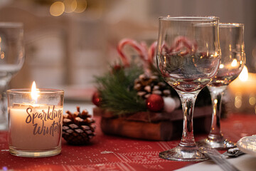 Décorations et table de Noël