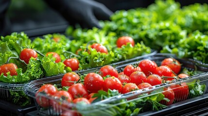 Restaurant healthy food delivery in take away boxes for daily nutrition