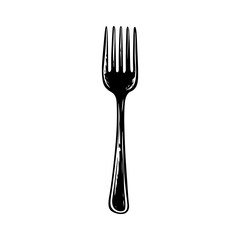 Fork png - utensil on isolated transparent background