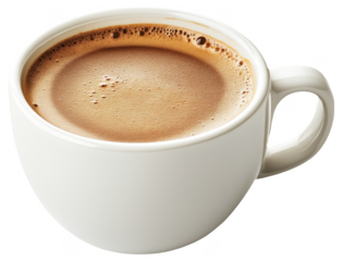 PNG Cup of hot coffee with foam