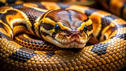 Fototapeta premium Captivating ball python art: striking illustrations and designs.