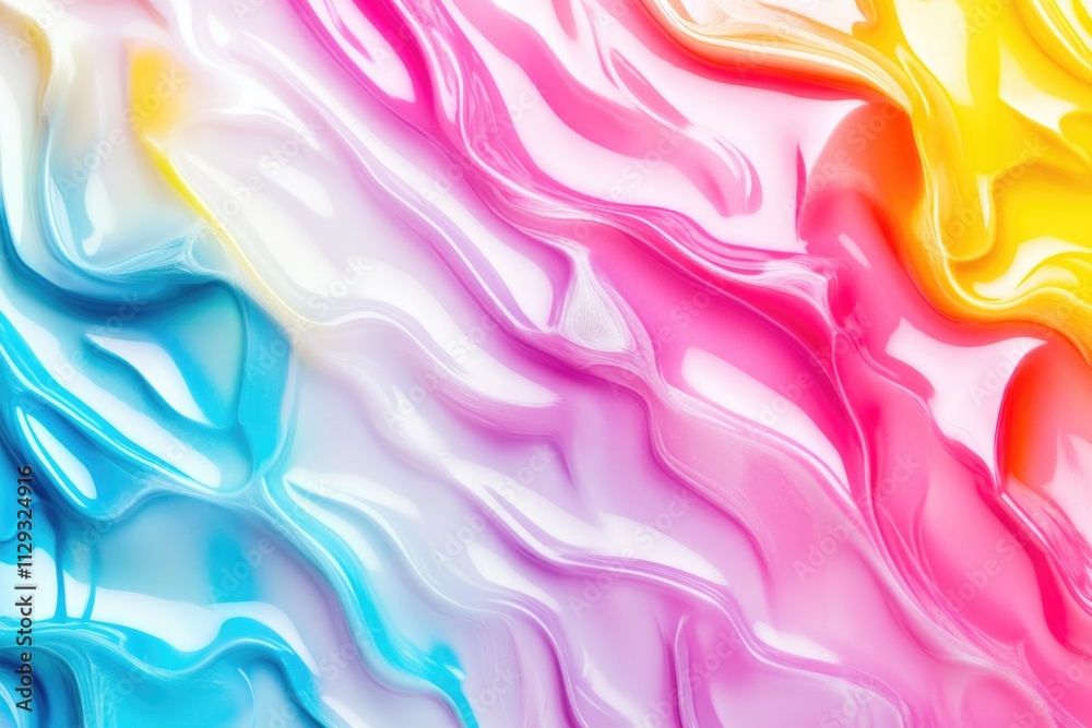 Poster a close-up shot of a vibrant and abstract liquid texture