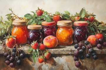 Delectable Selection of Seasonal Jams: Organic Plum, Apricot, and Fruity Concoctions for Gourmet Enjoyment