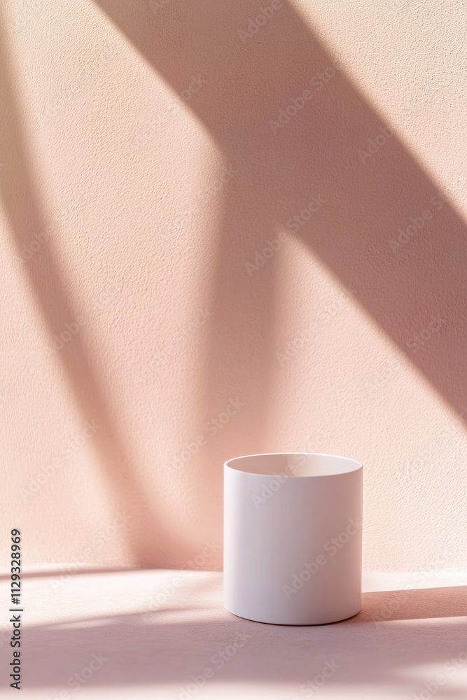 Poster a simple white bowl resting on a table surface