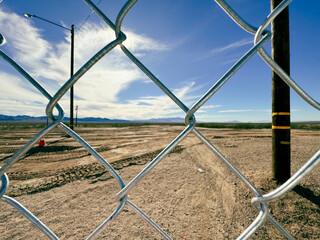 link fence with sky