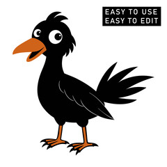 Obraz premium a cartoon type bird silhouette