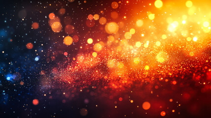 Fototapeta premium Colorful bokeh lights creating a vibrant and luminous atmosphere at night