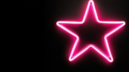 A glowing pink neon star against a dark background, radiating a vibrant and modern aesthetic.