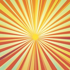 Fototapeta premium A radiant sunburst pattern in shades of orange and yellow, emanating warmth and energy, with a designed 