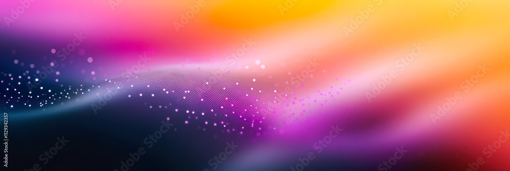 Aufkleber vibrant waves of color flow seamlessly, showcasing a mesmerizing gradient from deep blue to warm ora