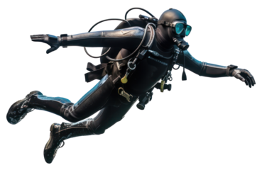PNG Man scuba diving recreation adventure outdoors.