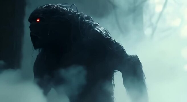 swamp monster in the pond forest