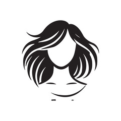 Professional Women Hair Silhouette Logo Design - Ideal Vector for Beauty Salons, Fashion, and Lifestyle Brands