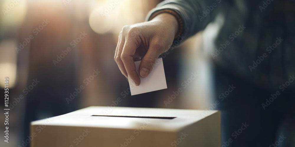 Poster A person filing papers into a box in an office setting