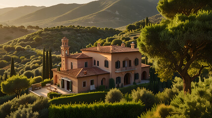 A beautiful villa in a village