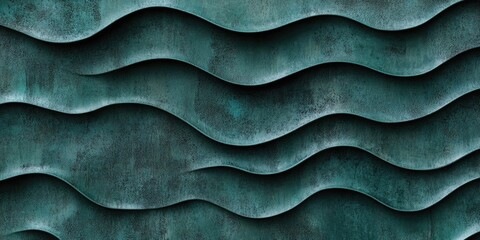 Metal surface with waves