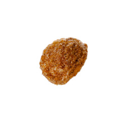 One pet food granule isolated on white