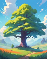 Obraz premium Natural-Themed Flat Vector Images