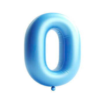 recommend clip art: Blue color Number 0 Balloon, Shiny balloon shape party decoration, isolated on transparent cutout PNG