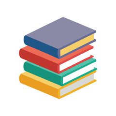 Stack of Books Vector Illustration Academic and Literary Symbol for Learning, Education, and Knowledge Enthusiasts