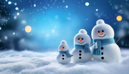 snowman on the snow