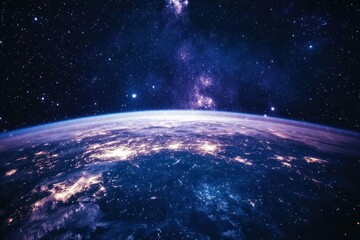 Obraz premium Stunning Satellite View of Earth from Orbit