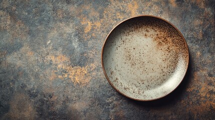 Brown plate on table