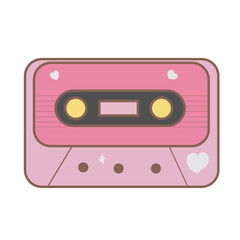 Hand-Drawn music tapes pink