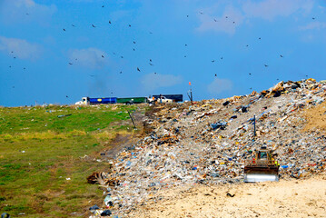 Large trash sanitary landfill neat Fort Pierce Florida FL