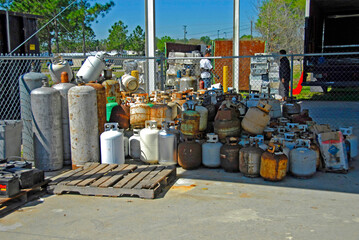 Tampa Florida recycling station collection household trash and chemical waste