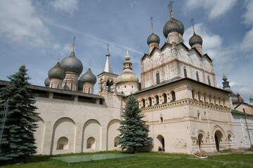 Russia Yaroslavl region Rostov Rostov Kremlin on a cloudy summer day