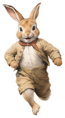 PNG Rabbit character Running clothing apparel animal.