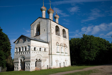 Fototapeta premium Russia Yaroslavl region Borisoglebsky monastery view on a cloudy summer day