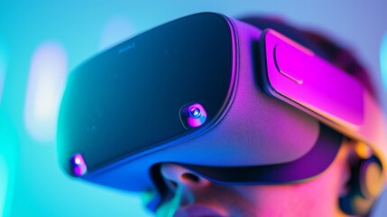 Immersive experiences a man engaged with virtual reality technology