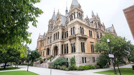 Naklejka premium Majestic sandstone mansion architectural gem