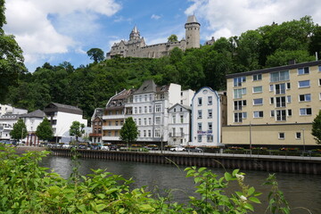Altena mit Blick auf die Burg und die Lenne