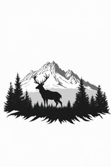 Mountain deer portrait