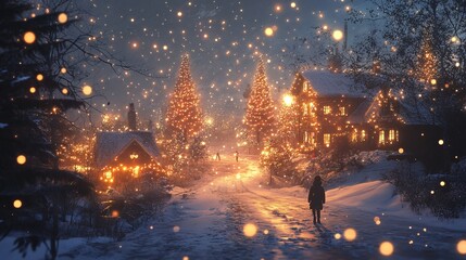 Yule Traditions and Rituals Background Concept
