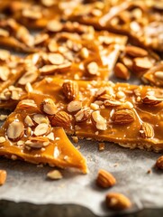 Piece of food with nuts