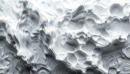 Obraz premium A white and grey abstract painting of a wave