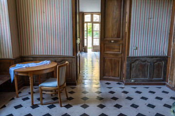 Abandoned mansion somewhere near Paris in France.