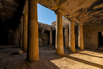 Paphos, Pafos, Hafenstadt, Zypern, Koenigsgraeber, Grab 3, Peristyl 