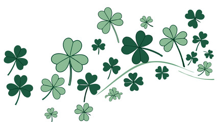 green shamrock clover leaves pattern for st. patrick's day background