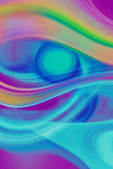 a colorful abstract background with a blue, pink and yellow swirl