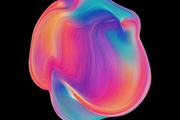 a colorful, abstract, 3d, 3d image of a human head