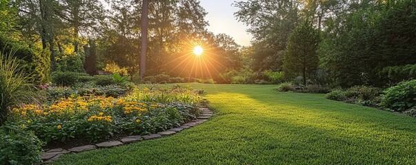 Obraz premium Nurturing new life in a sunlit garden at dawn, Generative AI