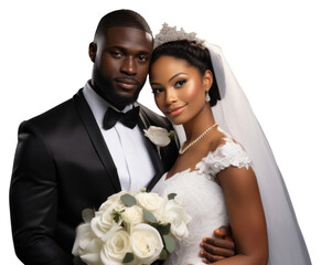 PNG Black people wedding photography portrait bride.
